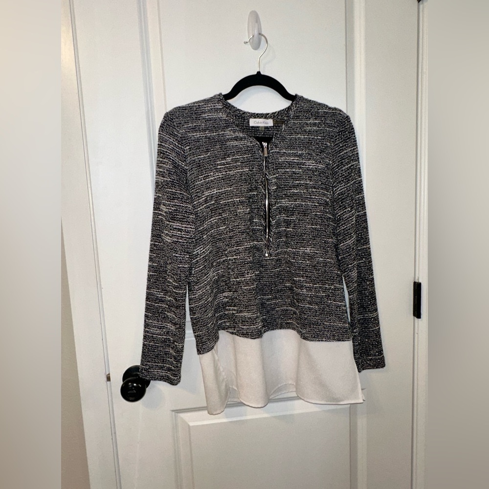Calvin Klein Grey Knit Blouse - Picture 4 of 10